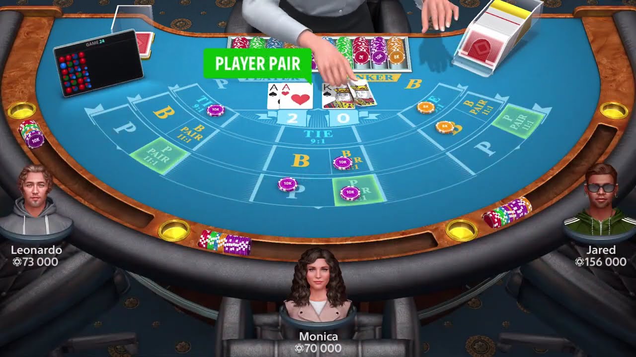 Jogo de Bacará online com interface moderna